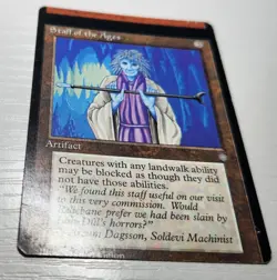 Magic The Gathering (MTG) CCG MISPRINT MISCUT - 1995 Ice Age - Staff of the Ages - Image 2