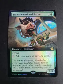 Transdimensional Bovine (Extended Art Foil) Rare MTG Ninja Turtles - Image 1