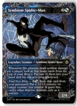 Symbiote Spider-Man (Borderless) R Marvel's Spider-Man 217 NM - Image 1