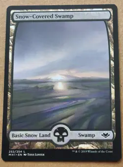 Snow-Covered Swamp 252/254 Modern Horizons Full Art Land MTG Pack Fresh - Image 1