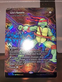 Leo's Katana (Borderless Foil) MTG Teenage Mutant Ninja Turtles NM - Image 1