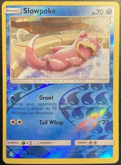 Slowpoke Reverse Holo 42/214 Pokemon TCG Sun & Moon Unbroken Bonds NM Free Ship - Image 2