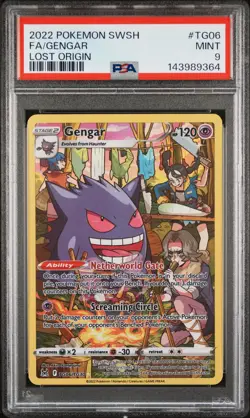 PSA 9 2022 POKEMON SWORD & SHIELD LOST ORIGIN #TG06 FA GENGAR TG06/TG30 - Image 1