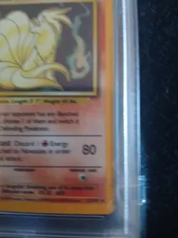 1999 POKEMON BASE SET UNLIMITED #12 NINETALES-HOLO PSA 5 - Image 2