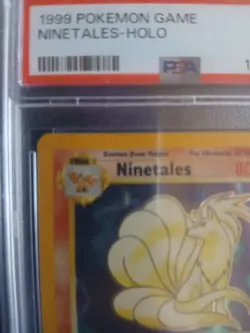 1999 POKEMON BASE SET UNLIMITED #12 NINETALES-HOLO PSA 5 - Image 4