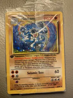 1999 Pokemon Base Set 1st Edition Machamp Holo 8/102 Factory Sealed - Image 1