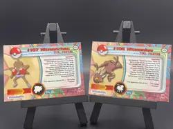 Pokemon Topps Blue Logo Hitmonlee #106 & Hitmonchan #107 - Image 2
