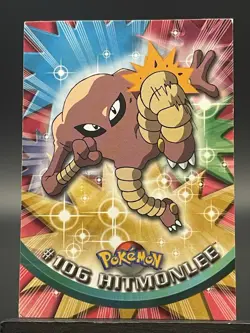 Pokemon Topps Blue Logo Hitmonlee #106 & Hitmonchan #107 - Image 4