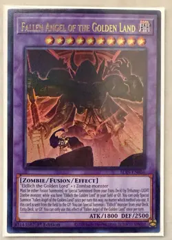 Yugioh! 1x Fallen Angel of the Golden Land ALIN-EN036 Ultra Rare 1st Ed NM - Image 1