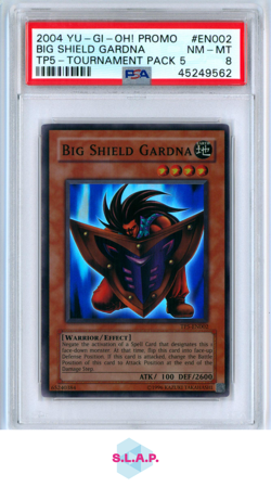 BIG SHIELD GARDNA TOURNAMENT PACK 5 2004 YU-GI-OH! PRM TP5-TOURNAMEN EN002 PSA 8 - Image 1