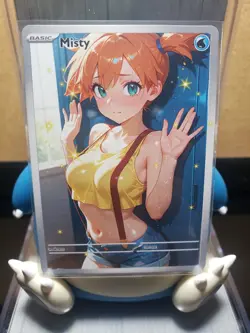 Adult Misty Full Art Pokemon TCG Waifu Goddess Story Custom Trading Card - Image 1