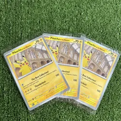 3x Jumbo Pikachu 'At The Museum' promo cards *NEW* - Pokemon TCG London 2026 - Image 1