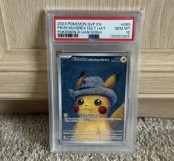 Pikachu with Gray Felt Hat SVP 085 Van Gogh Promo 2023 PSA 10 Gem Mint Card - Image 1