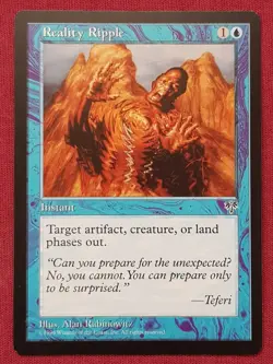 Magic The Gathering MIRAGE REALITY RIPPLE blue card MTG - Image 1