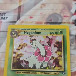 Meganium Stage 2 Holo Rare 10/111 Neo Genesis Pokemon TCG Card English - Image 1