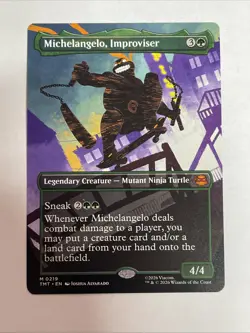 MTG Michelangelo, Improviser (Borderless) #219 Mythic - Image 1