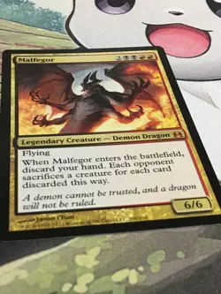 C5135 MAGIC GATHERING MTG COMMANDER MALFEGOR #208 MYTHIC HP - Image 2