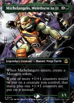 Michelangelo, Weirdness to 11 (Borderless) 214 TMT Ninja Turtles NM - Image 1