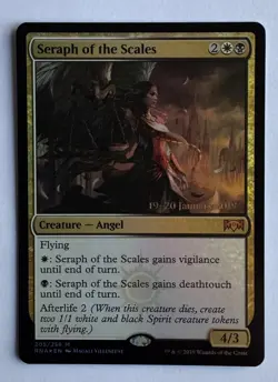 MTG Seraph of the Scales Foil Prerelease Ravnica Allegiance Magic the Gathering - Image 1