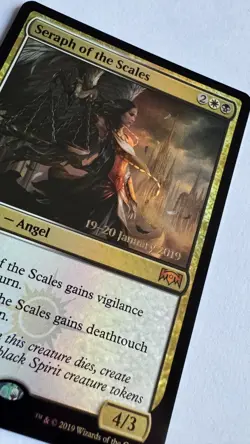 MTG Seraph of the Scales Foil Prerelease Ravnica Allegiance Magic the Gathering - Image 2