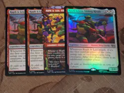 MTG Raph & Leo, Sibling RIvals x4 Rare TMNT Showcase x1 NM FOIL x1 Low S&H - Image 1