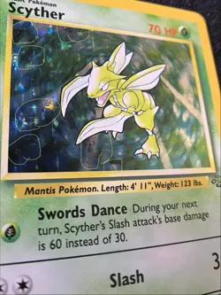 ALTERED - Pokemon TCG Scyther Jungle Unlimited 10/64 Holo Rare - Image 2