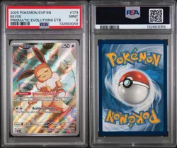 PSA 9 Eevee Prismatic Evolutions ETB Promo 173 Pokemon English Mint - Image 3
