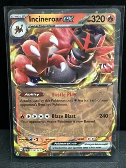 Incineroar ex 034/162 Temporal Forces Holo Double Rare Pokemon TCG - Image 1