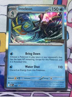 Pokemon TCG Inteleon, Mega Evolutions 002 Black Star Promo, Stamped, NEW SEALED! - Image 2