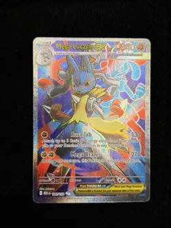 Pokemon Mega Lucario EX 160/132 Me01: Mega Evolution Full Art Holo Ultra Rare - Image 1