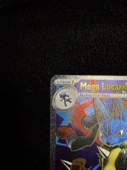 Pokemon Mega Lucario EX 160/132 Me01: Mega Evolution Full Art Holo Ultra Rare - Image 2