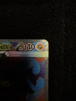 Pokemon Mega Lucario EX 160/132 Me01: Mega Evolution Full Art Holo Ultra Rare - Image 4