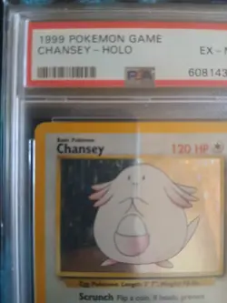 1999 Pokemon Game Chansey Holo #3 PSA 6 - Image 2