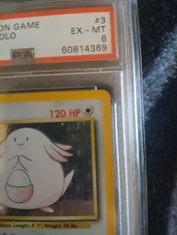 1999 Pokemon Game Chansey Holo #3 PSA 6 - Image 3