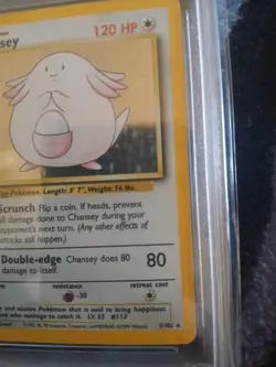 1999 Pokemon Game Chansey Holo #3 PSA 6 - Image 4