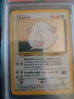 1999 Pokemon Game Chansey Holo #3 PSA 6 - Image 5