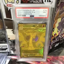 Pokemon Mega Charizard X ex Mega Hyper Rare Holo PSA 9 130/094 Phantasmal Flames - Image 1