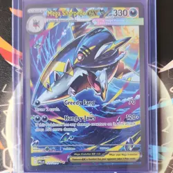 Pokemon Mega Sharpedo EX Illustration Rare Holo Me02 Phantasmal Flames 127/094 - Image 1