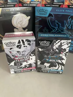 White Flare & Black Bolt Pokemon TCG Booster Bundle New Factory Sealed Lot X 2 - Image 1