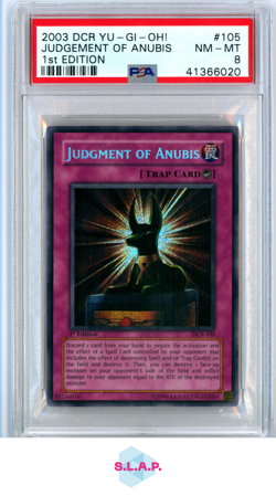 JUDGMENT OF ANUBIS DARK CRISIS-1ST EDITION 2003 YU-GI-OH! DCR-DARK 105 PSA 8 - Image 1