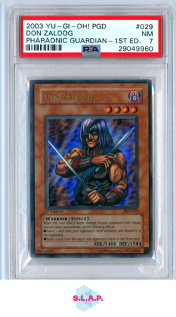 DON ZALOOG PHARAONIC GRDN.-1ST ED. 2003 YU-GI-OH! PGD-PHA GUARDIAN 029 PSA 7 - Image 1