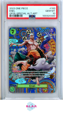 ENEL ONE PIECE OP05-100 2023 AWAKENING OF THE NEW ERA SP ENGLISH PSA 10 - Image 1