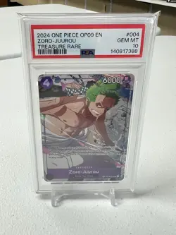 2024 ONE PIECE OP09 ZORO JUUROU TREASURE RARE PSA 10 - Image 1