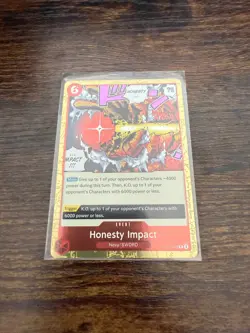 Honesty Impact R OP11-018 A Fist of Divine Speed One Piece English MINT - Image 1