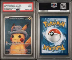 Pokemon Promo SVP #085 Pikachu Grey Felt Hat x Van Gogh PSA 9 BSP - Image 3