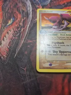 2006 Pokemon EX Crystal Guardians MEDICHAM Reverse Holo Stamped 25/100 LP/MP - Image 5