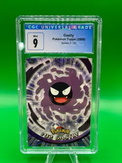 Pokemon TCG, Gastly, Topps 2000, Series 2, Graded 9 with CGC - Image 1