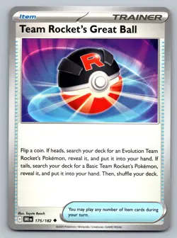 Pokemon TCG SV10: Destined Rivals Team Rocket's Great Ball 175/182 - Image 1