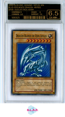DRAGON BLANCO DE OJOS AZULES YUGIOH SP001 2010 DPKB 1ST EDITION SPANISH EG 6.5 - Image 1