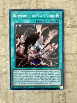 Deception of the Sinful Spoils MP25-EN113 VLP 1st Edition Prismatic Secret Rare - Image 1